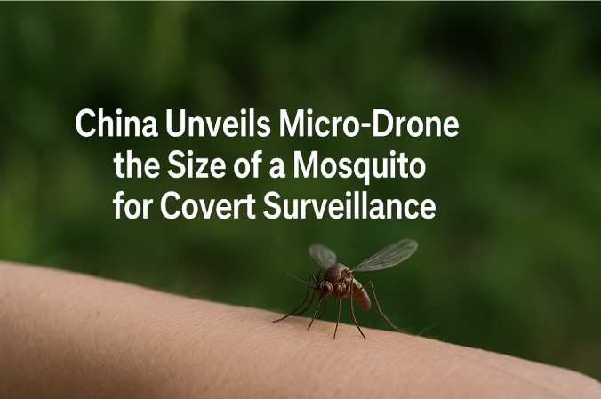 China Unveils Micro-Drone the Size of a Mosquito for Covert Surveillance